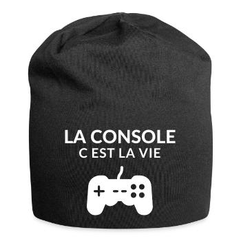 Die C-Konsole ist das Leben. Geek,Gamer,Gaming,Humor - Jersey-Beanie - Schwarz - Vorne