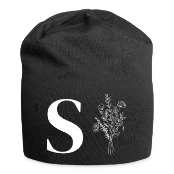 Minimalist flowers - Jersey Beanie - black - Front