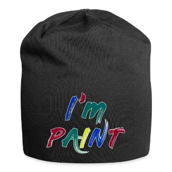 I'M PAINT - I Love to Finger Paint – Finger Paints - Jersey Beanie - black - Front