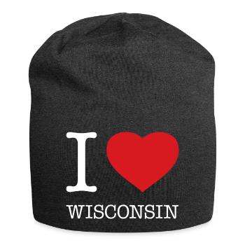 I LOVE WISCONSIN - Jersey Beanie - charcoal grey - Front