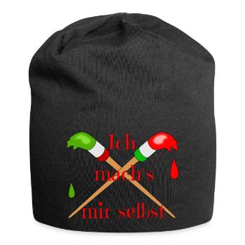 Maler Pinsel - Jersey-Beanie - Schwarz - Vorne