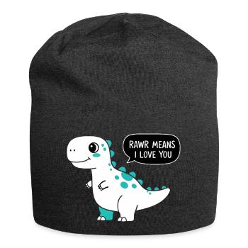 Rawr signifie Je t’aime - Bonnet en jersey - charbon - Devant