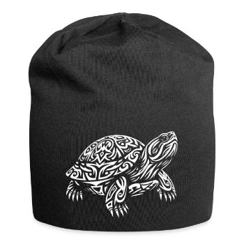 Tortue tribale - Bonnet en jersey - noir - Devant