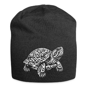Tortue tribale - Bonnet en jersey - charbon - Devant