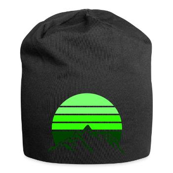 mountains mountains mountains - Jersey Beanie - black - Front