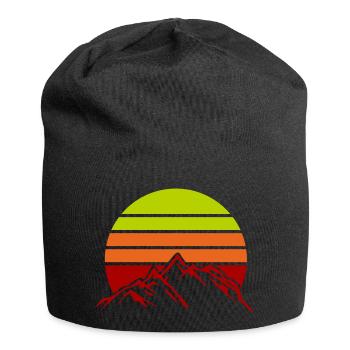 mountains mountains mountains - Jersey Beanie - black - Front