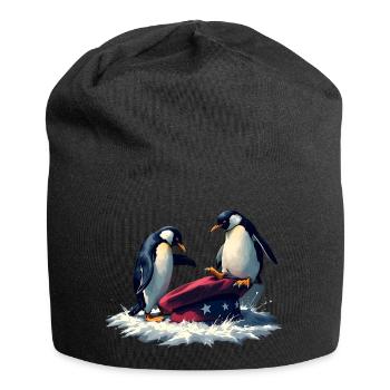 Résistez à la protestation Grunge des Pingouins - Bonnet en jersey - noir - Devant