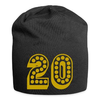 20. 20e ANNIVERSAIRE. ANNIVERSAIRE 20 ANS. 20 ANS. - Bonnet en jersey - noir - Devant