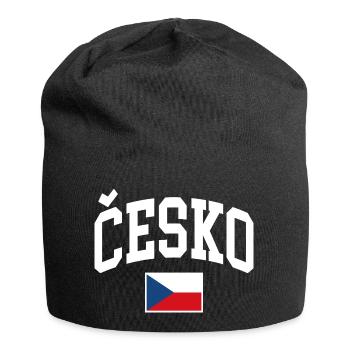 Czech Republic Flag - Jersey Beanie - black - Front