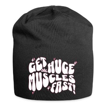 Big Muscles Fun Slogan Design - Bonnet en jersey - noir - Devant