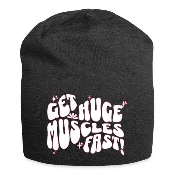 Big Muscles Fun Slogan Design - Bonnet en jersey - charbon - Devant