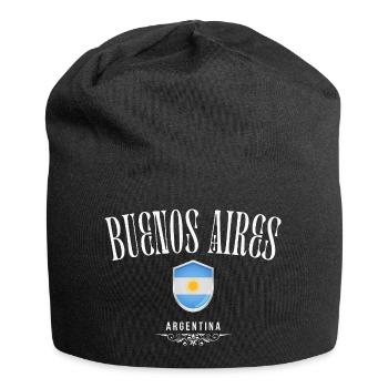 Buenos Aires Argentina, minimalist design - Jersey Beanie - black - Front