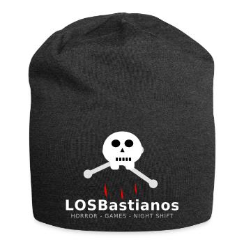 LosBastianos „Blutnacht“ – Skull & Bones - Jersey-Beanie - Anthrazit - Vorne