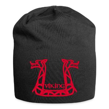 Dragon viking rouge - Bonnet en jersey - noir - Devant