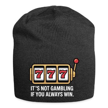 Slotglück Spruch 777 - Jersey-Beanie - Anthrazit - Vorne