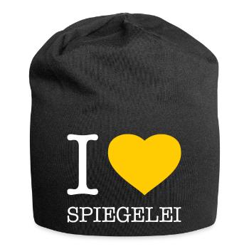 I love Spiegelei - Jersey-Beanie - Schwarz - Vorne