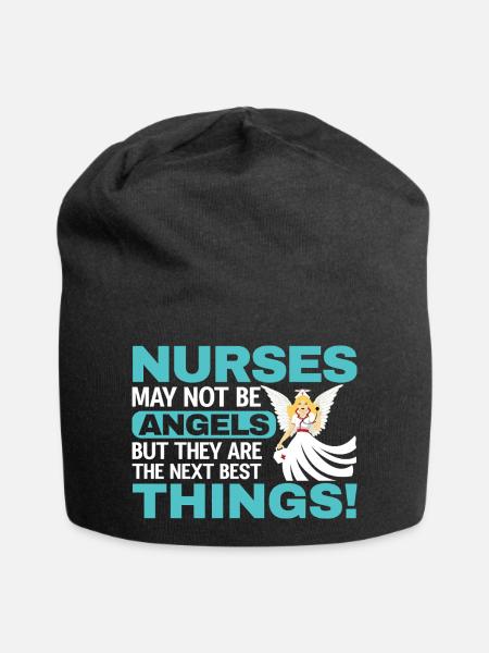 Krankenschwester - Jersey-Beanie - Schwarz