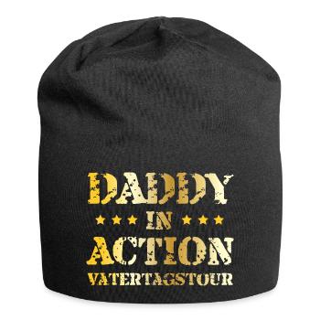 Daddy in Action Vatertagstour / Vatertag - Jersey-Beanie - Schwarz - Vorne