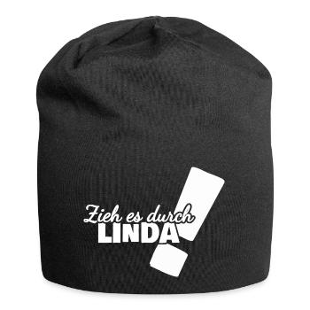 Prénom Linda - Bonnet en jersey - noir - Devant