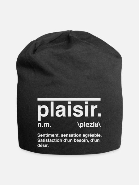 Pleasure Definition Dictionary Style - Jersey-Beanie - Schwarz