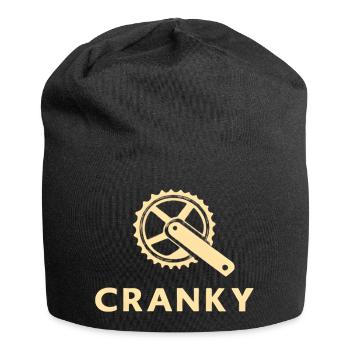 Grummelig Cranky Fahrrad Kurbel Motiv - Jersey-Beanie - Schwarz - Vorne