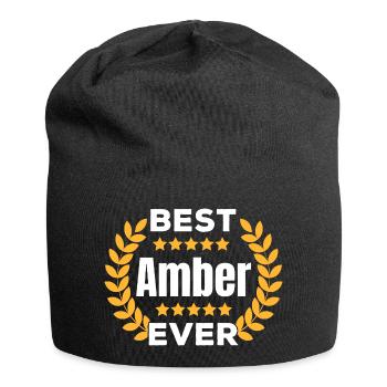 Best Amber Ever Legend Name Gift - Jersey Beanie - black - Front