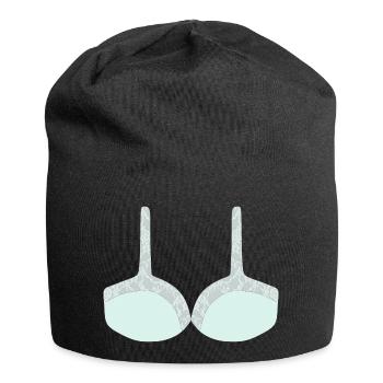Bralette en dentelle menthe avec superposition florale - Bonnet en jersey - noir - Devant