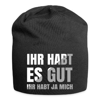 Tu as bien joué, tu m’as eu - Bonnet en jersey - noir - Devant