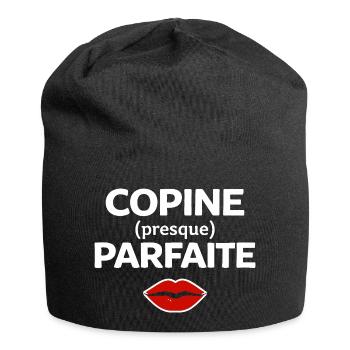 Perfekte Freundin, Humor, Geschenkidee, Frau - Jersey-Beanie - Schwarz - Vorne