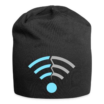 Wi-Fi WiFi Signal Icon - Jersey Beanie - black - Front