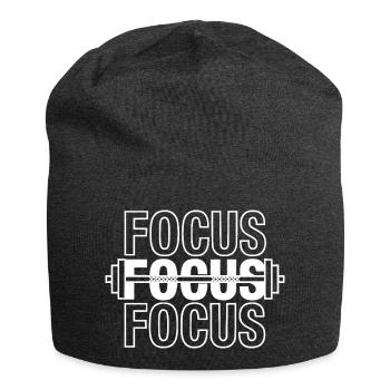 FOCUS Gym Motivation Barbell - Jersey Beanie - charcoal grey - Front