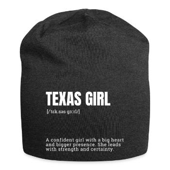 Texas Girl Confident - Jersey Beanie - charcoal grey - Front