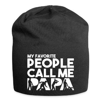 Meine Lieblingsleute nennen mich Papa Steel Worker Art - Jersey-Beanie - Schwarz - Vorne
