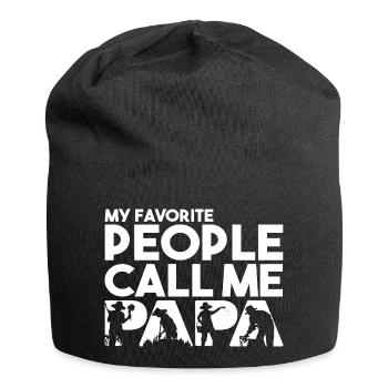 Ich liebe das Design meines Papa Stahlarbeiters Eisenarbeiters - Jersey-Beanie - Schwarz - Vorne
