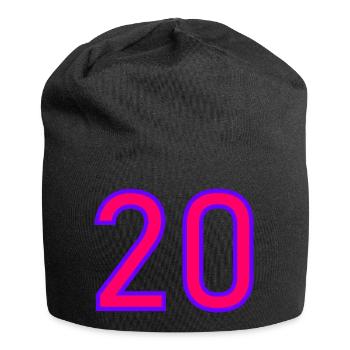 20. 20. JAHRESTAG. 20-JÄHRIGES JUBILÄUM. 20 JAHRE. - Jersey-Beanie - Schwarz - Vorne