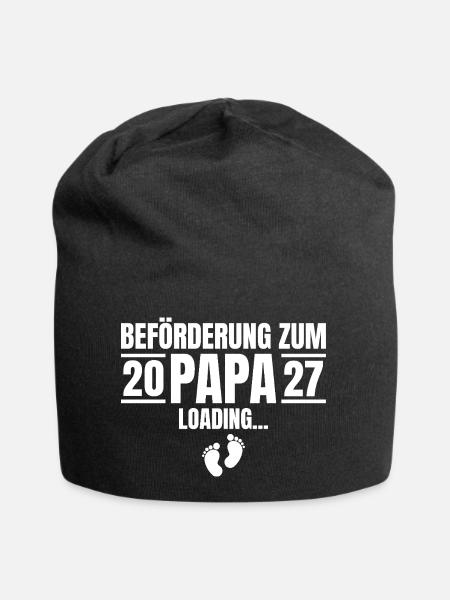 Beförderung zum Papa 2027 Loading - Jersey-Beanie - Schwarz