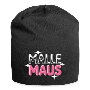 Mallemaus JGA Frauen Mallorca Fan Party Malle Maus - Jersey-Beanie - Schwarz - Vorne