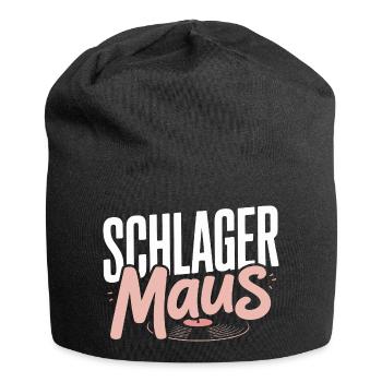 Schlager Maus Party Crew JGA Frauen Schlagermaus - Jersey-Beanie - Schwarz - Vorne