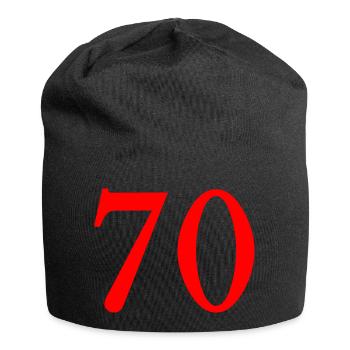 70. 70 ANS. 70e ANNIVERSAIRE. ANNIVERSAIRE 70 ANS. - Bonnet en jersey - noir - Devant