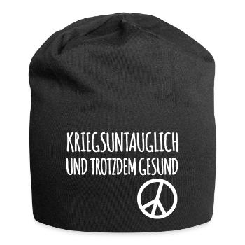 Kriegsuntauglich Peace - Jersey-Beanie - Schwarz - Vorne