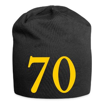 70. 70 ANS. 70e ANNIVERSAIRE. ANNIVERSAIRE 70 ANS. - Bonnet en jersey - noir - Devant