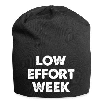 Low Effort Week - Jersey Beanie - black - Front