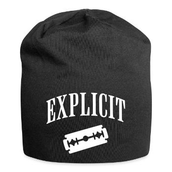 Motif explicite de lame de rasoir - Bonnet en jersey - noir - Devant