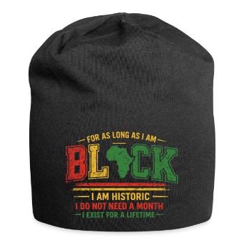 Fierté Afro Black History Month Vintage - Bonnet en jersey - noir - Devant