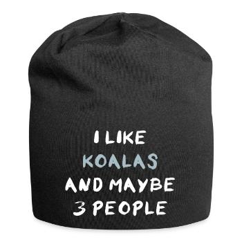J’aime les koalas et peut-être trois personnes - Bonnet en jersey - noir - Devant