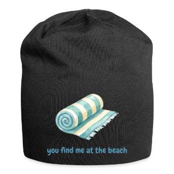 Tu me trouves à la plage - Bonnet en jersey - noir - Devant
