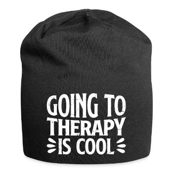 going to therapy is cool - Jersey-Beanie - Schwarz - Vorne