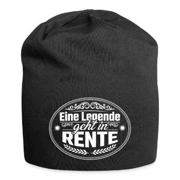 Legende geht in Rente - Jersey-Beanie - Schwarz - Vorne