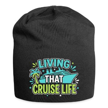 Cruising Granny, Grandma On Deck, - Jersey Beanie - black - Front