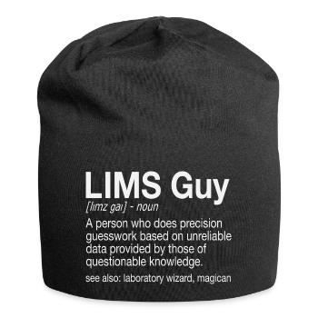 LIMS Laboratoire Guy Gestion de l’Information Main-d’œuvre - Bonnet en jersey - noir - Devant